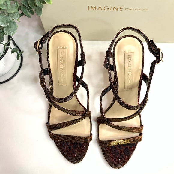 Imagine by Vince Camuto woman Ramsey Strappy Sandal Holo leopard fabric - Picture 5 of 11